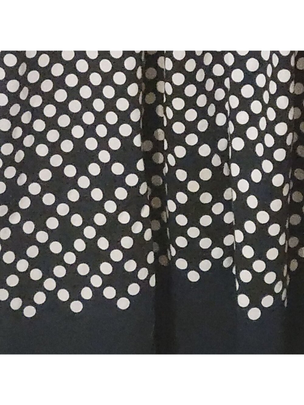 Lands End Black & White Polka Dot Sleeveless Dress XL 18 Retro Comfort Cotton Bl - Picture 3 of 13